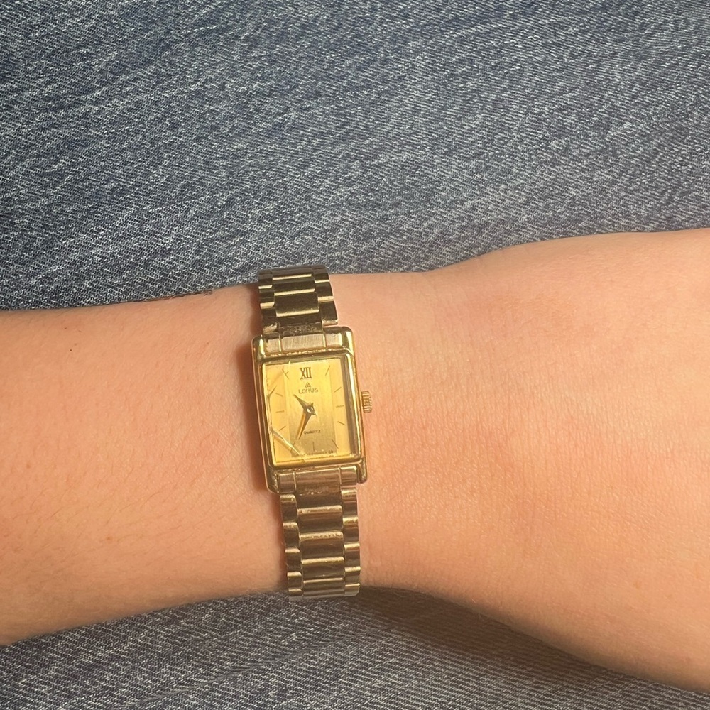 Vintage Lorus Gold Rectangular Wristwatch